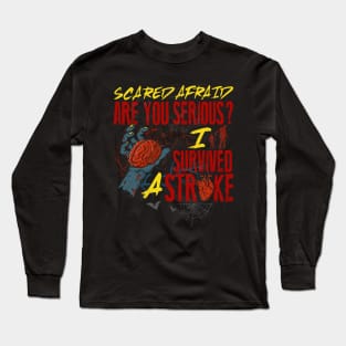 Funny Halloween I Survived A Stroke Long Sleeve T-Shirt